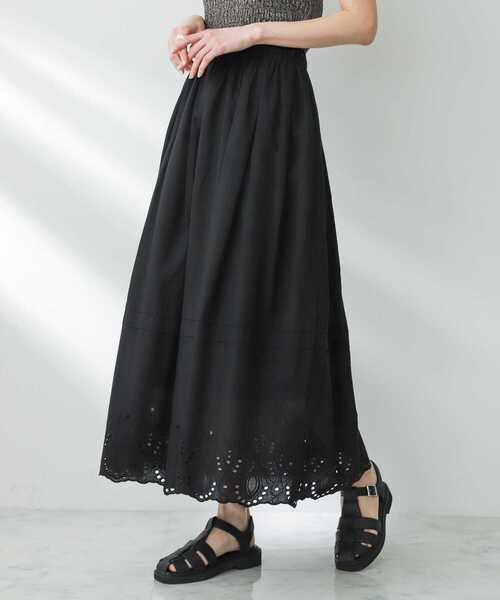 SENSE OF PLACE by URBAN RESEARCH（センスオブプレイスバイアーバンリサーチ）の「スカラシシュウタックスカート（スカート・レディース・オフホワイト/ブラック/ライトブルー・MEDIUM/SMALL）」の17枚目の写真