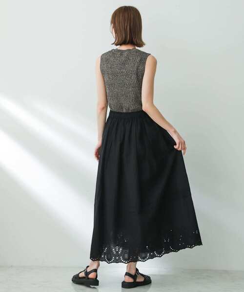 SENSE OF PLACE by URBAN RESEARCH（センスオブプレイスバイアーバンリサーチ）の「スカラシシュウタックスカート（スカート・レディース・オフホワイト/ブラック/ライトブルー・MEDIUM/SMALL）」の20枚目の写真