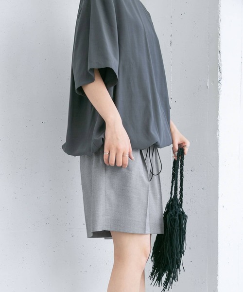 KBF（ケイビーエフ）の「フロントデザインショートパンツ（その他パンツ・レディース・グレー/グリーン・ONE）」の4枚目の写真