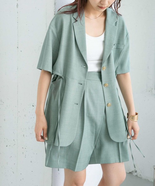 KBF（ケイビーエフ）の「フロントデザインショートパンツ（その他パンツ・レディース・グレー/グリーン・ONE）」の6枚目の写真