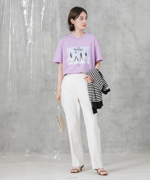 Boutique Ordinary(ブティークオーディナリー)の「オマージュグラフィックTシャツ(Tシャツ/カットソー・レディース・パープル/ホワイト・FREE)」の17枚目の写真