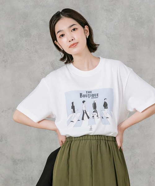 Boutique Ordinary(ブティークオーディナリー)の「オマージュグラフィックTシャツ(Tシャツ/カットソー・レディース・パープル/ホワイト・FREE)」の4枚目の写真