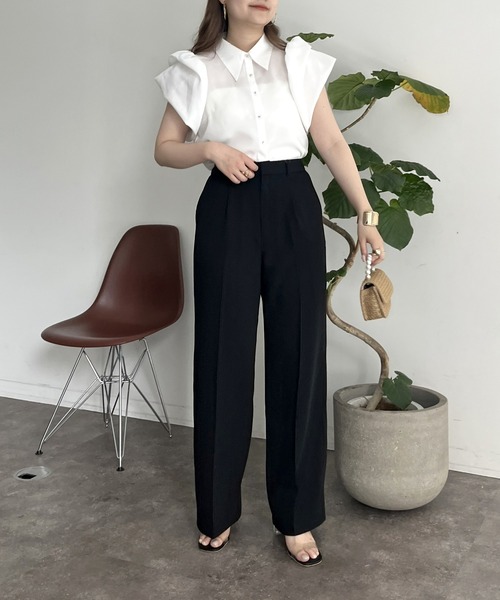 prose verse（プロズヴェール）の「ハイウエストセンタープレスタックパンツ（スラックス・レディース・グレー/ブラック/チャコールグレー/ベージュ/ブラウン・MP/MEDIUM/LARGE/PL）」の14枚目の写真