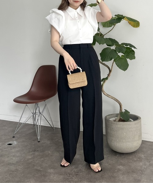 prose verse（プロズヴェール）の「ハイウエストセンタープレスタックパンツ（スラックス・レディース・グレー/ブラック/チャコールグレー/ベージュ/ブラウン・MP/MEDIUM/LARGE/PL）」の16枚目の写真