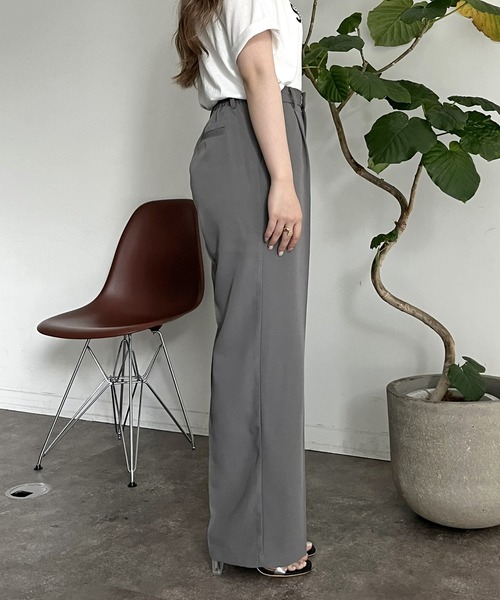 prose verse（プロズヴェール）の「ハイウエストセンタープレスタックパンツ（スラックス・レディース・グレー/ブラック/チャコールグレー/ベージュ/ブラウン・MP/MEDIUM/LARGE/PL）」の20枚目の写真