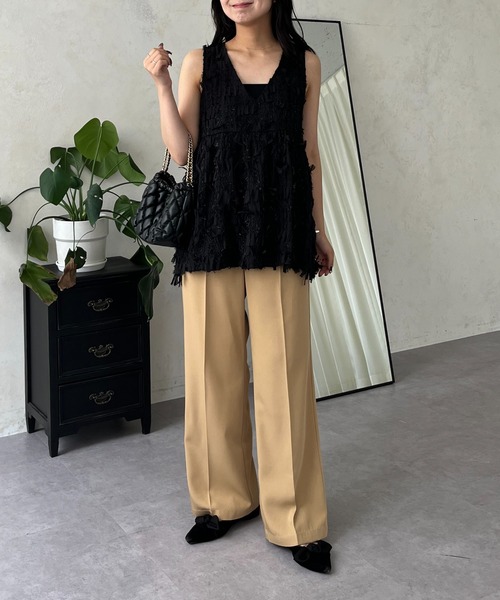 【希少】paloma wool ベロア ハイウエスト フレアパンツ マスタード系 希少】paloma wool ベロア ハイウエスト フレアパンツ