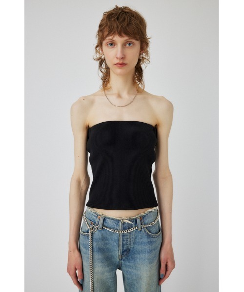 MOUSSY（マウジー）の「CUP IN TUBE トップス（チューブトップ・レディース・ブラック/ターコイズブルー/ライム・FREE）」の2枚目の写真