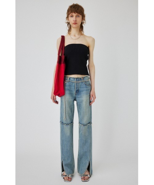 MOUSSY（マウジー）の「CUP IN TUBE トップス（チューブトップ・レディース・ブラック/ターコイズブルー/ライム・FREE）」の4枚目の写真