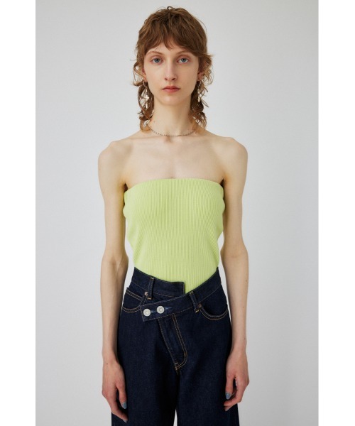 MOUSSY（マウジー）の「CUP IN TUBE トップス（チューブトップ・レディース・ブラック/ターコイズブルー/ライム・FREE）」の10枚目の写真