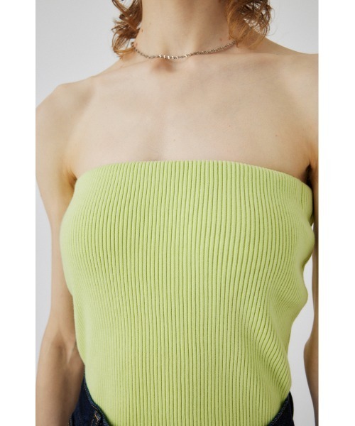 MOUSSY（マウジー）の「CUP IN TUBE トップス（チューブトップ・レディース・ブラック/ターコイズブルー/ライム・FREE）」の14枚目の写真