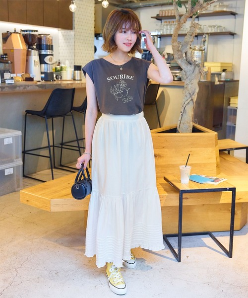 タックデザインギャザースカート（スカート）｜titivate（ティティ