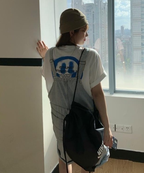 SHEENA（シーナ）の「デニムハーフオーバーオール（サロペット/オーバーオール・レディース・サックスブルー・M）」の19枚目の写真