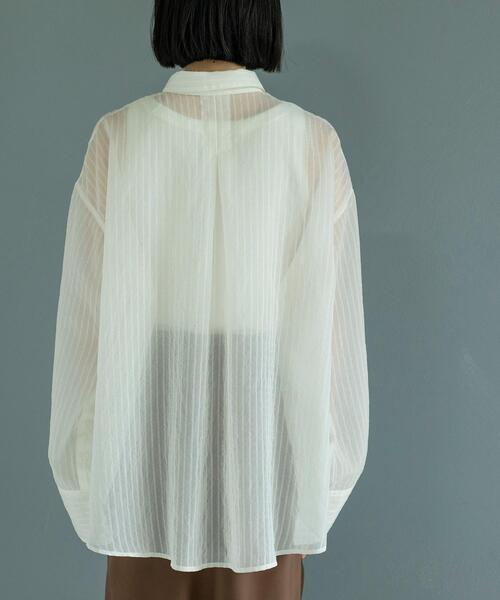 coen(コーエン)の「シャドーストライプシャツ(シャツ/ブラウス・レディース・ホワイト/ブラック/ライトブルー・L/M)」の17枚目の写真