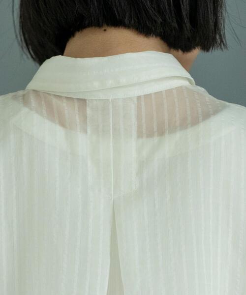 coen(コーエン)の「シャドーストライプシャツ(シャツ/ブラウス・レディース・ホワイト/ブラック/ライトブルー・L/M)」の18枚目の写真