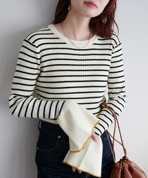 DISCOAT | 【WEB限定】リブ袖フレアパイピングプルオーバー(ニット/セーター)