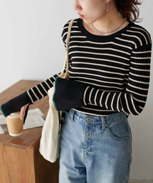 DISCOAT | リブ袖フレアパイピングプルオーバー《WEB限定カラーあり》(ニット/セーター)