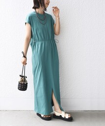 SHIPS | 〈手洗い可能〉 ワンコットン ウエスト ドロスト ワンピース(ワンピース)