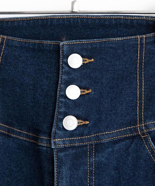 WEGO(ウィゴー)の「WEGO/ハイウエストストレッチデニムフレアパンツ(デニムパンツ・レディース・ブラック/ダークインディゴブルー・X-SMALL/SMALL/MEDIUM)」の21枚目の写真