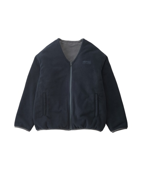 Gramicci(グラミチ)の「【GRAMICCI/グラミチ】 REVERSIBLE FLEECE CARDIGAN(カーディガン/ボレロ・メンズ・ダークネイビー/ベージュ系その他・L)」の3枚目の写真