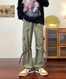 BASQUE magenta | セミワイドZIPデザインベルトカーゴパンツ(カーゴパンツ)