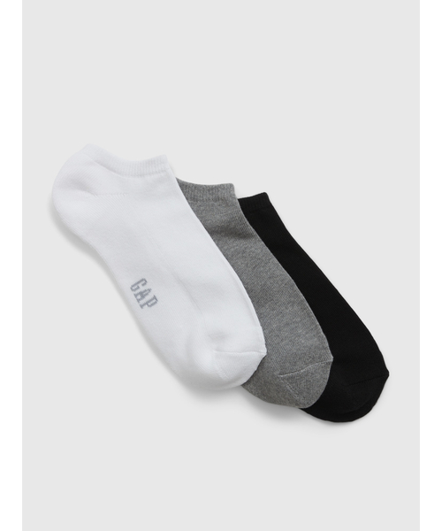 GAP(ギャップ)の「ベーシック アンクルソックス(3足セット)(ソックス/靴下・メンズ・グレー/ホワイト/マルチ/ブラック・ONE SIZE)」の4枚目の写真