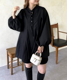 prose verse | パールボタンプリーツ切替ペプラムブラウス(シャツ/ブラウス)