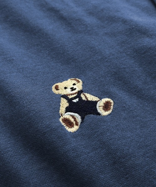 Dalfwin(ダールフィン)の「韓国ファッション BEARワンポイント刺繍オーバーサイズパーカー/フーディー 選べる2タイプ(パーカー・レディース・ネイビー/クリーム/グレー/グレー系1/ネイビー系1/ブラック系1/ブラック・FREE)」の13枚目の写真