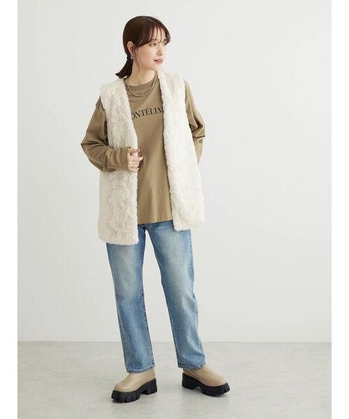 Green　Parks（グリーンパークス）の「ランダムファーベスト（ベスト・レディース・グレー/アイボリー・FREE）」の22枚目の写真