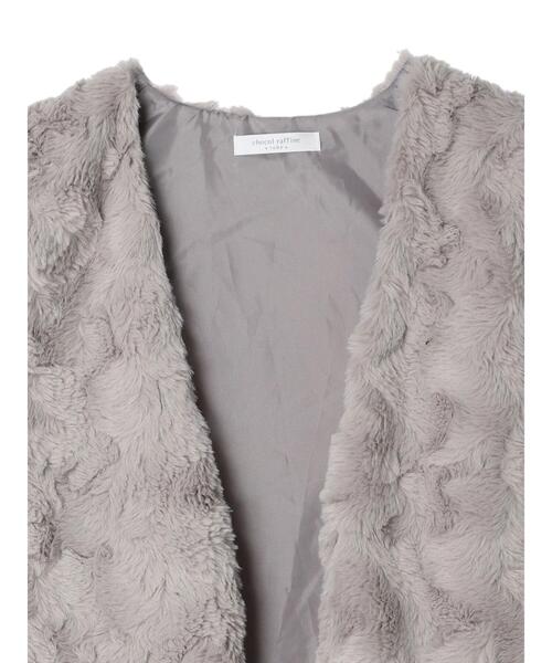 Green　Parks（グリーンパークス）の「ランダムファーベスト（ベスト・レディース・グレー/アイボリー・FREE）」の14枚目の写真