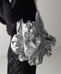 me+em select（ミームセレクト）の「【 ３color 】メタリックシャーリングくしゅくしゅショルダーバッグ（ショルダーバッグ）」