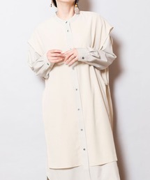 レイヤードロングブラウス