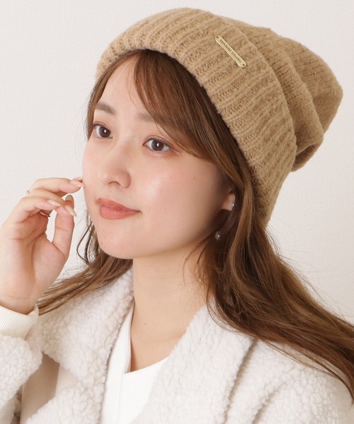 ゴールドタグ付きベーシックニットワッチ（ニットキャップ/ビーニー
