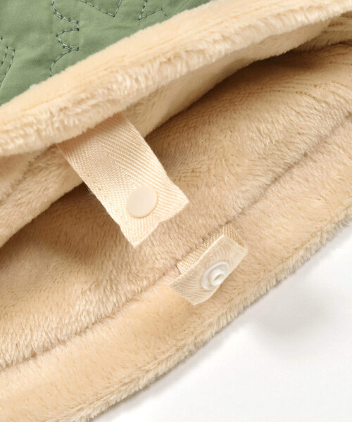 SLAP SLIP BABY（スラップスリップベビー）の「【お揃い】恐竜キルト総柄ボアマントベビー(50~90cm)（その他ベビーウェア・キッズ・ネイビー/グリーン・FREE）」の22枚目の写真