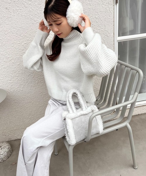 one after another NICE CLAUP（ワンアフターアナザーナイスクラップ）の「【S,Mサイズ】サイドスリットカラーフレアデニム（デニムパンツ・レディース・ピンク/ブルー/グレー/イエロー・SMALL/MEDIUM）」の19枚目の写真