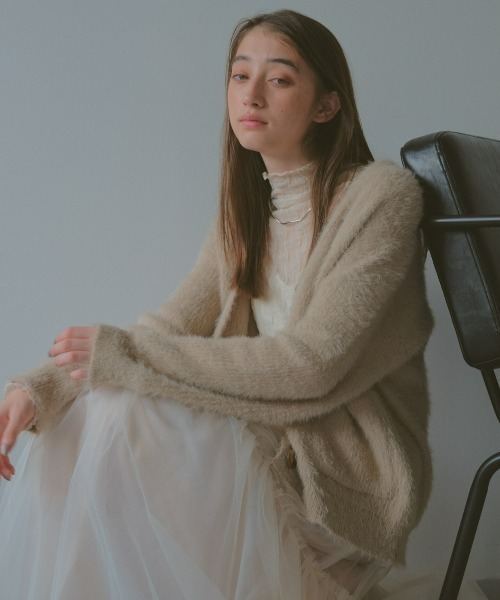 DRWCYS(ドロシーズ)の「シャギーカーディガン(カーディガン/ボレロ・レディース・ベージュ/ホワイト・FREE)」の9枚目の写真