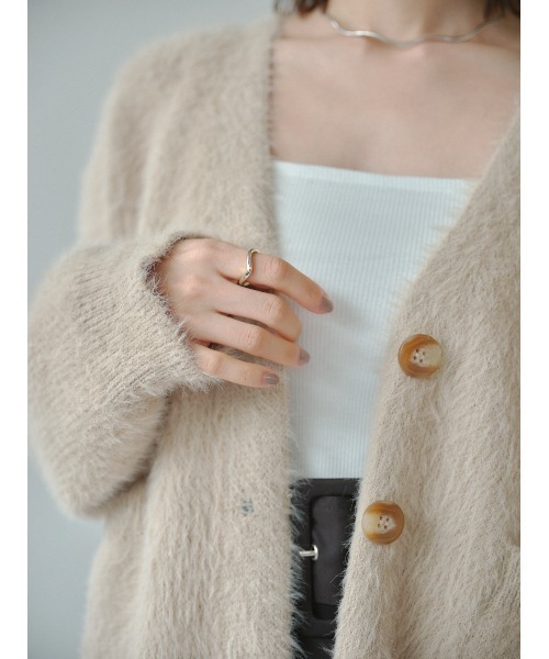 DRWCYS(ドロシーズ)の「シャギーカーディガン(カーディガン/ボレロ・レディース・ベージュ/ホワイト・FREE)」の14枚目の写真