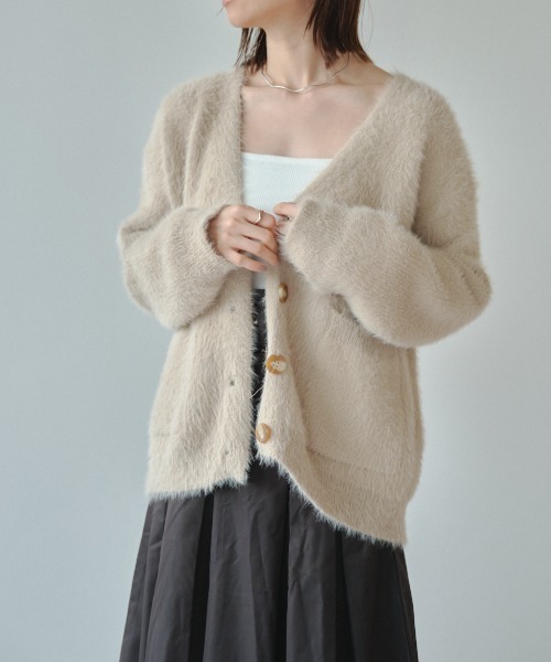 DRWCYS(ドロシーズ)の「シャギーカーディガン(カーディガン/ボレロ・レディース・ベージュ/ホワイト・FREE)」の12枚目の写真