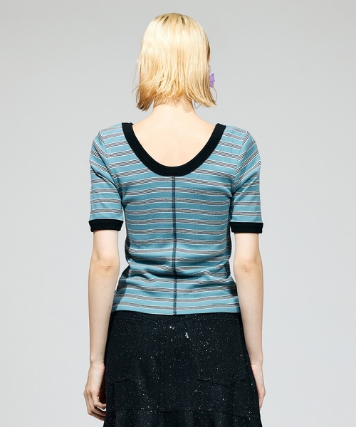 MILLER（ミラー）の「BORDER T-SHIRT(CUP IN)feat.miller（Tシャツ/カットソー・レディース・イエロー/グリーン/レッド/ブルー・FREE）」の7枚目の写真