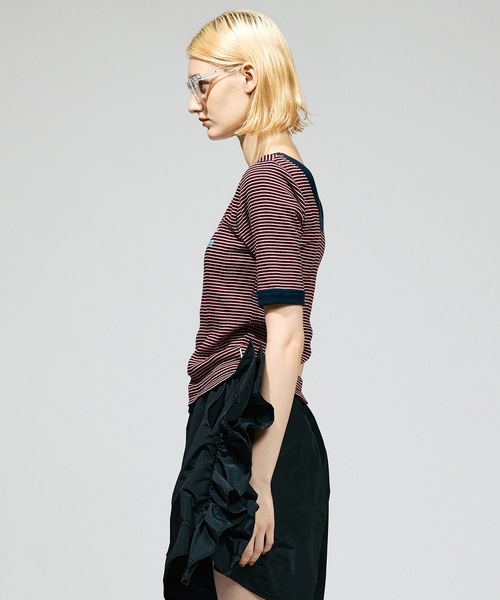 MILLER（ミラー）の「BORDER T-SHIRT(CUP IN)feat.miller（Tシャツ/カットソー・レディース・イエロー/グリーン/レッド/ブルー・FREE）」の10枚目の写真