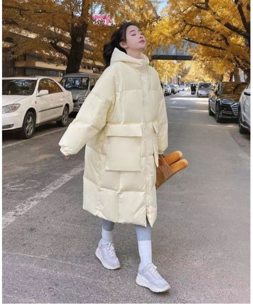 セール】オーバーサイズ スタンドカラー エコダウンコート（ダウン