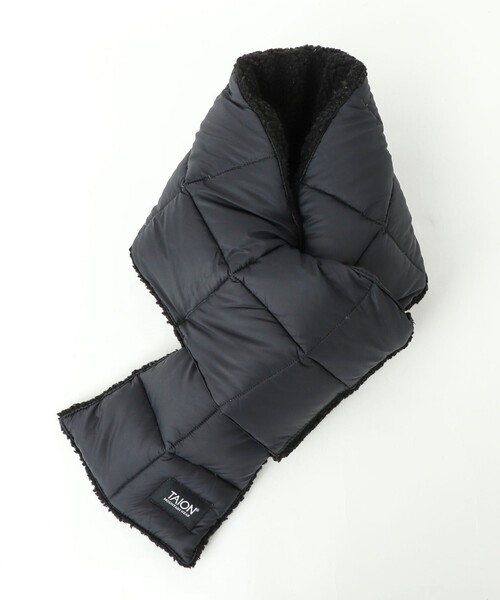 TAION（タイオン）の「【TAION/タイオン】ボアリバーシブルマフラー ダウンマフラー（マフラー・メンズ・ブラック/オリーブ/パープル/ダークネイビー・FREE）」の2枚目の写真