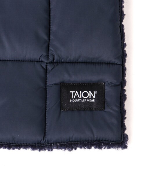 TAION（タイオン）の「【TAION/タイオン】ボアリバーシブルマフラー ダウンマフラー（マフラー・メンズ・ブラック/オリーブ/パープル/ダークネイビー・FREE）」の6枚目の写真