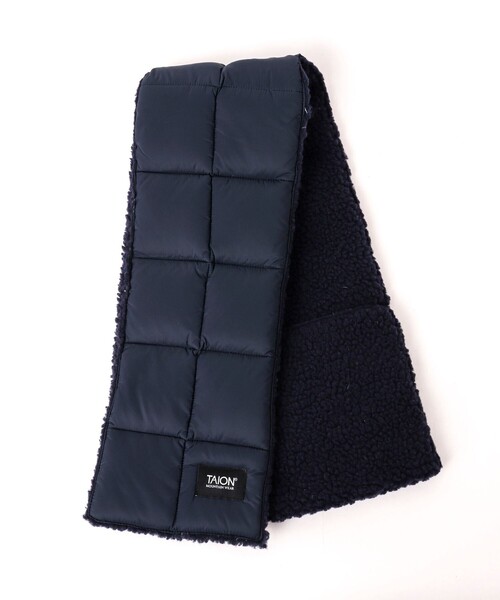 TAION（タイオン）の「【TAION/タイオン】ボアリバーシブルマフラー ダウンマフラー（マフラー・メンズ・ブラック/オリーブ/パープル/ダークネイビー・FREE）」の7枚目の写真
