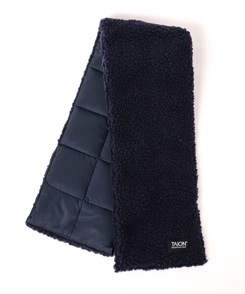 TAION（タイオン）の「【TAION/タイオン】ボアリバーシブルマフラー ダウンマフラー（マフラー・メンズ・ブラック/オリーブ/パープル/ダークネイビー・FREE）」の8枚目の写真