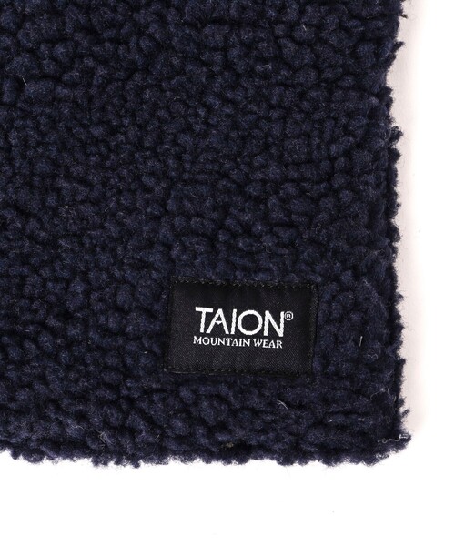 TAION（タイオン）の「【TAION/タイオン】ボアリバーシブルマフラー ダウンマフラー（マフラー・メンズ・ブラック/オリーブ/パープル/ダークネイビー・FREE）」の9枚目の写真