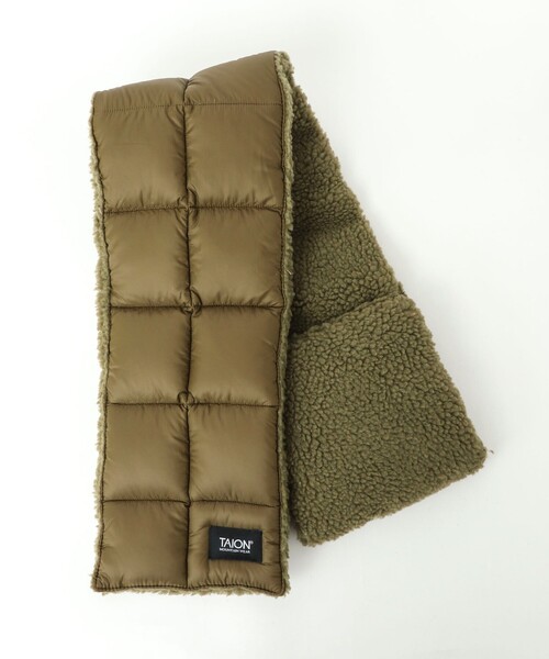 TAION（タイオン）の「【TAION/タイオン】ボアリバーシブルマフラー ダウンマフラー（マフラー・メンズ・ブラック/オリーブ/パープル/ダークネイビー・FREE）」の15枚目の写真