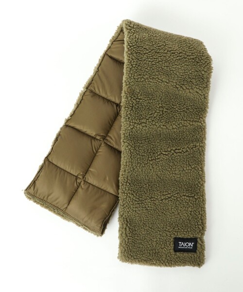 TAION（タイオン）の「【TAION/タイオン】ボアリバーシブルマフラー ダウンマフラー（マフラー・メンズ・ブラック/オリーブ/パープル/ダークネイビー・FREE）」の16枚目の写真