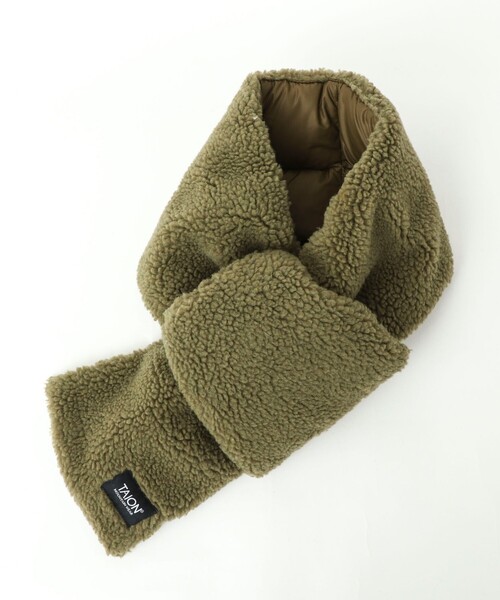 TAION（タイオン）の「【TAION/タイオン】ボアリバーシブルマフラー ダウンマフラー（マフラー・メンズ・ブラック/オリーブ/パープル/ダークネイビー・FREE）」の20枚目の写真