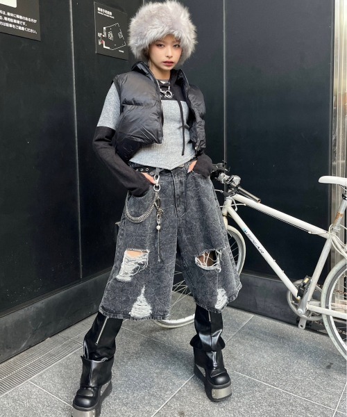 XU(エックスユー)の「ストリートファッション XU エックスユー fur hat ファーハット モコモコ帽子(ハット・レディース・グレー/アイボリー/ブラック/ピンク/ブラウン・ONE SIZE)」の9枚目の写真