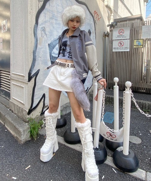 XU(エックスユー)の「ストリートファッション XU エックスユー fur hat ファーハット モコモコ帽子(ハット・レディース・グレー/アイボリー/ブラック/ピンク/ブラウン・ONE SIZE)」の18枚目の写真